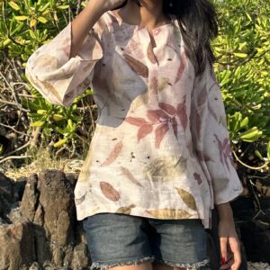 chanderi short kurti white